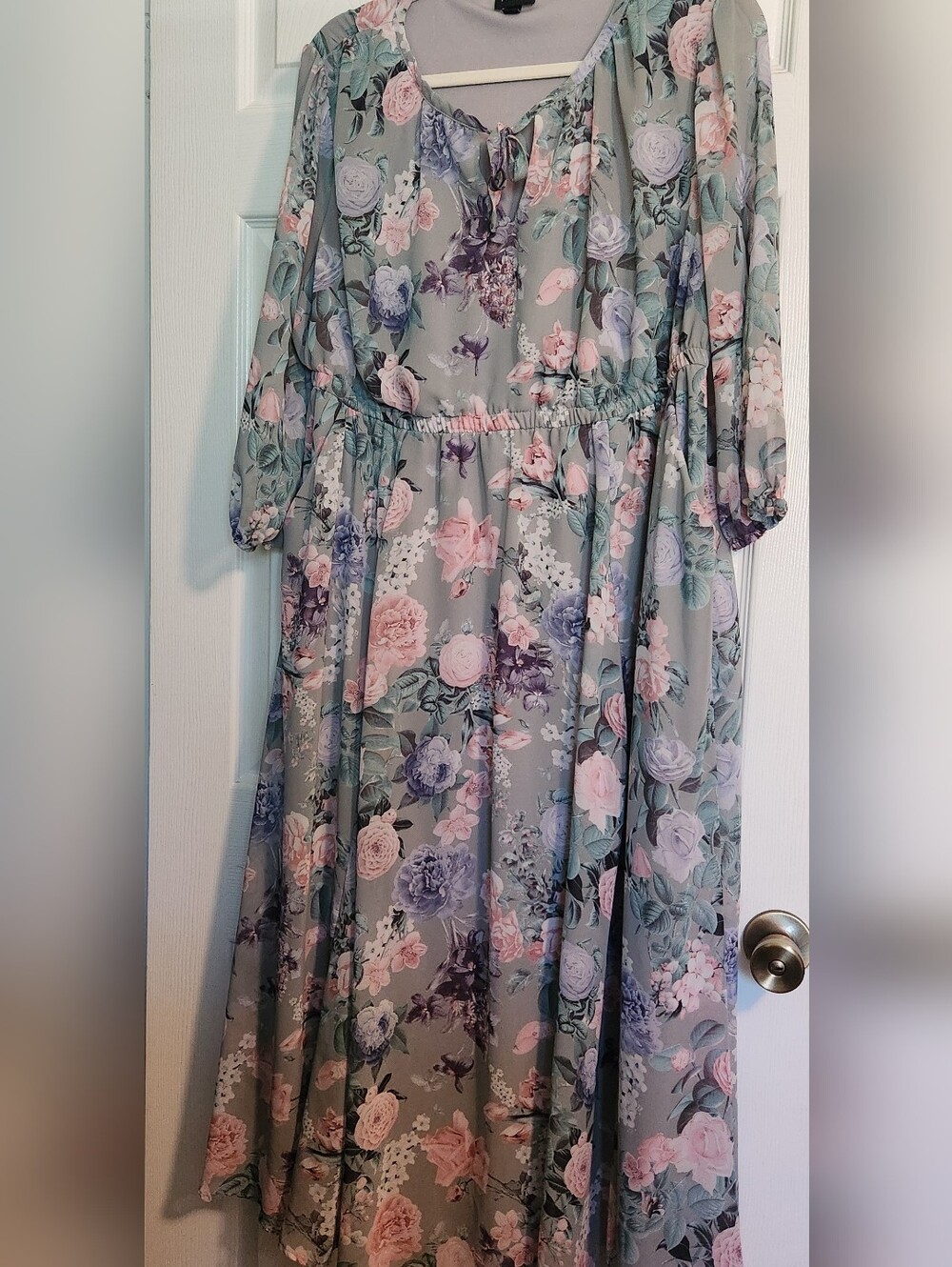 Torrid Sz 00 Floral Tea Length Chiffon Dress